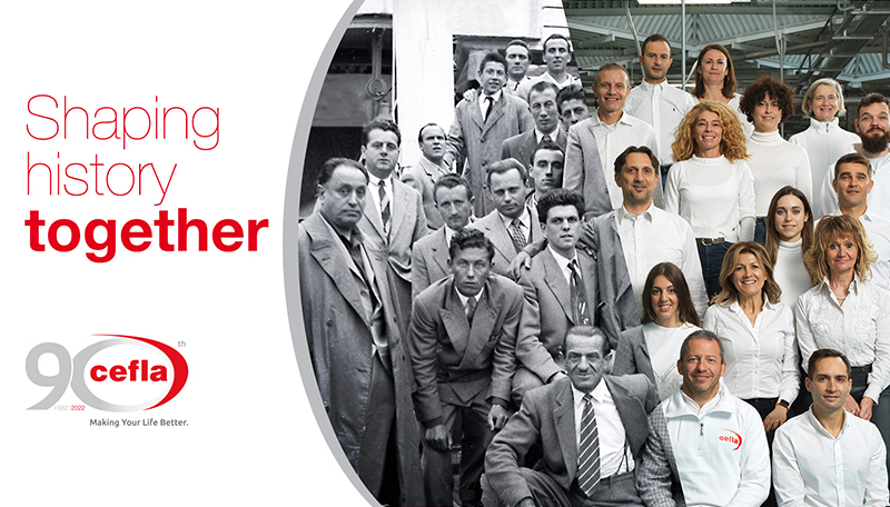 Team Cefla 90 anniversario - Shaping history together